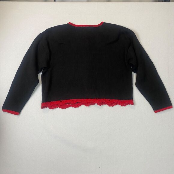 Nutcracker VTG Holiday Christmas Sweater XL Ornaments Snowflakes Lights - Picture 3 of 3